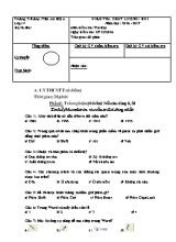 Đề kiểm tra chất lượng học kì I Tin học lớp 4 - Năm học 2016-2017 - Trường Tiểu học Tân An Hội A